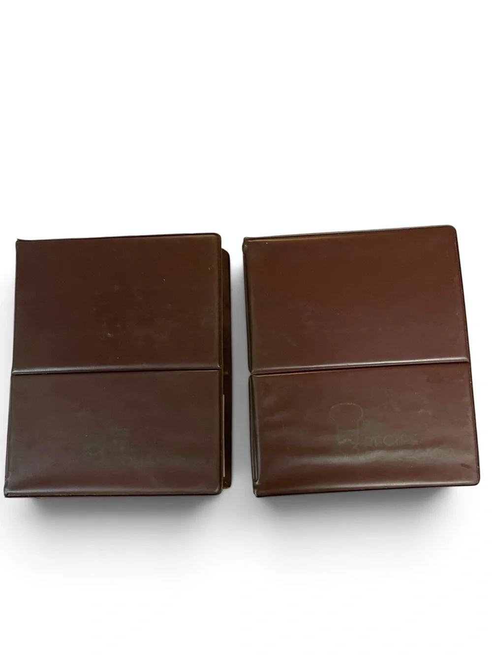 Vintage 1970’s Recipe Collector Brown Vinyl  Binders Full of Recipes